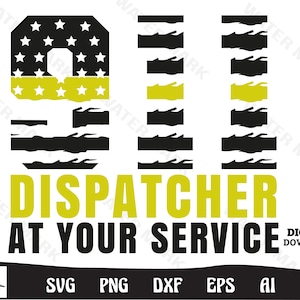 Dispatcher svg - 911 dispatcher at your service cut files instant digital download