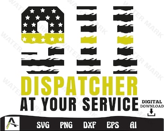 Dispatcher svg - 911 dispatcher at your service cut files instant digital download
