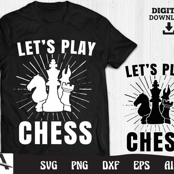 chess svg - lets play chess cut file instant digital download