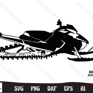 Sneeuwscooter svg - coole sneeuwscooter silhouet vector gesneden bestand clipart instant digitale download
