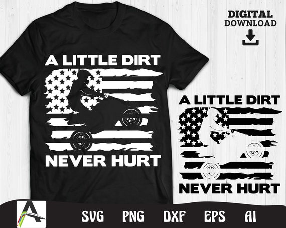 ATV Quad Bike SVG: US Flag Dirt Bike Clipart (Digital Download)