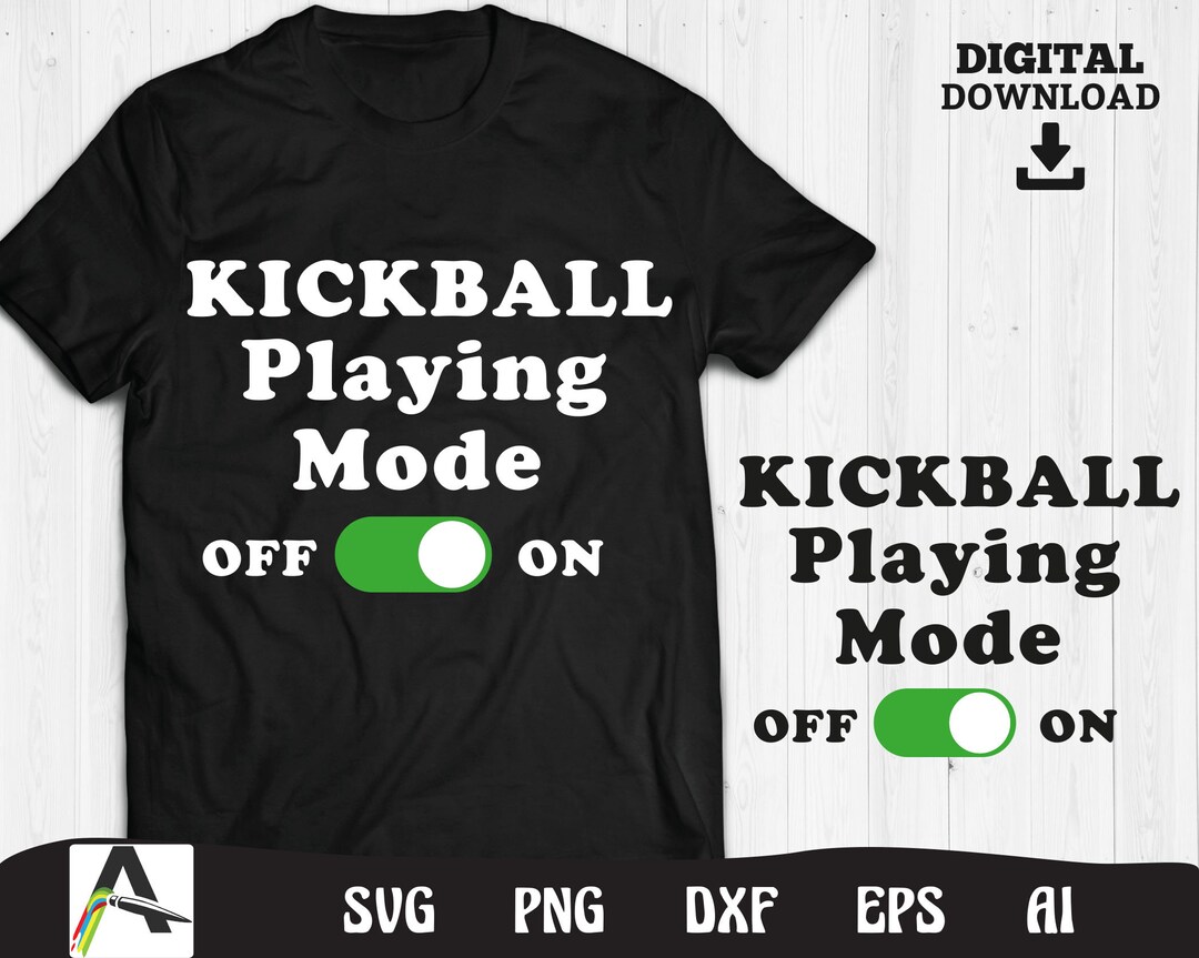 Kickball Svg Kickball Playing Mode on Cut File Clipart Instant Digital