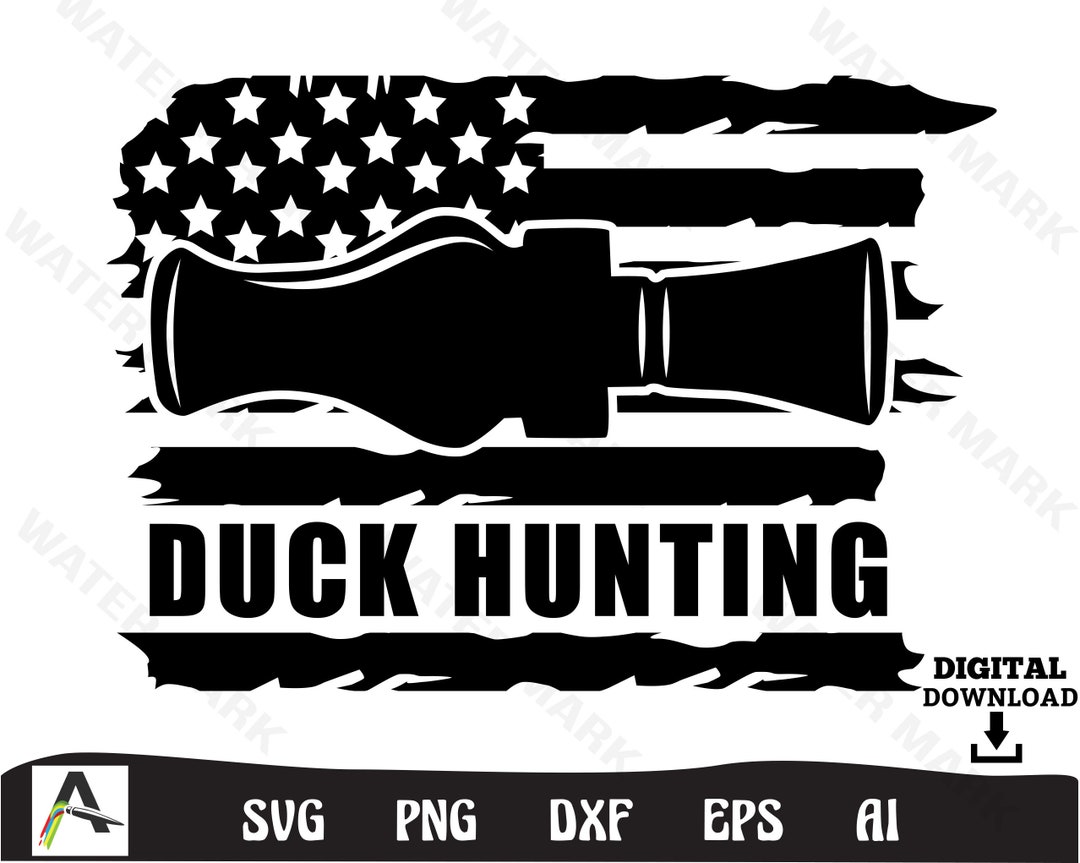 Duck Hunting Svg File Cool Duck Hunting Patriotic American Etsy