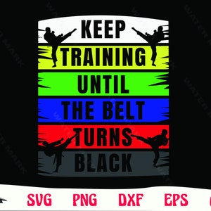 Taekwondo svg - cool taekwondo kleur riemen zwarte riemen martial arts silhouet cricut clipart digitale download gratis voor commercieel gebruik