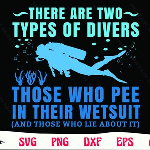 Buceo svg - tipos divertidos de buceadores cortar arte de archivo descarga digital instantánea