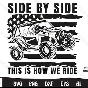 UTV Side By Side SVG: American Flag Art Cut File (Digital Download)