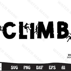 Escalada en roca archivo svg - escalador silueta artística montañismo svg silueta clipart descarga digital