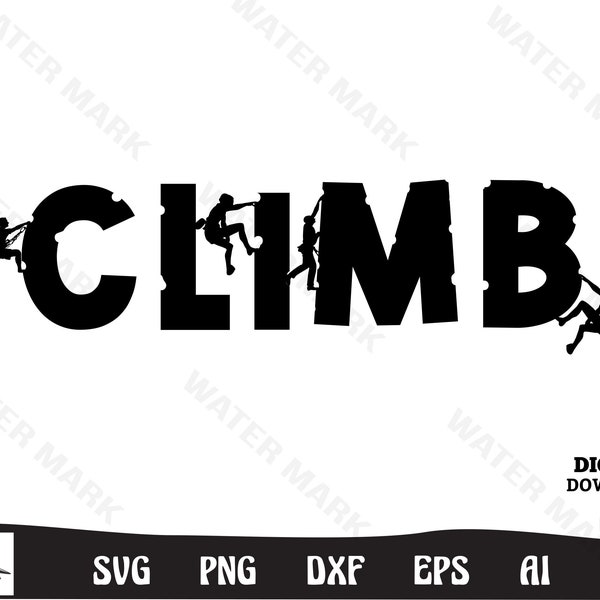 Rock climbing svg file - climber silhouette artistic  mountain climbing svg  silhouette clipart digital download