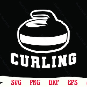 Curling svg file - curling rock silhouette for cricut winter sports svg instant download