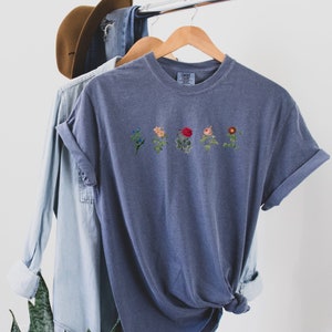 Wildflower Tshirt Comfort Colors, Wild Flowers Shirt, Floral Shirt ...