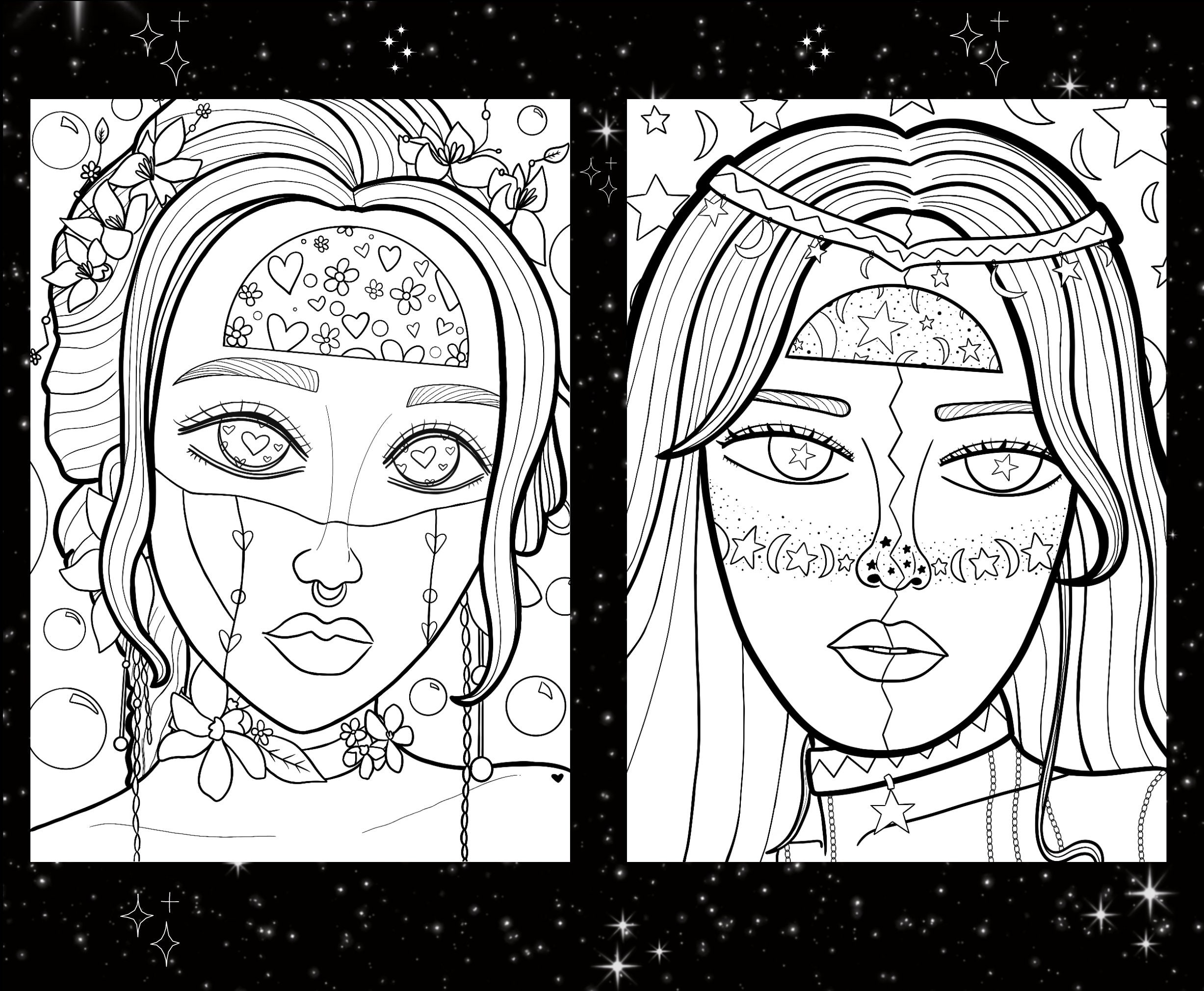 Alien Princess Coloring Pages, Alien Aesthetic, Mystical, Ethereal