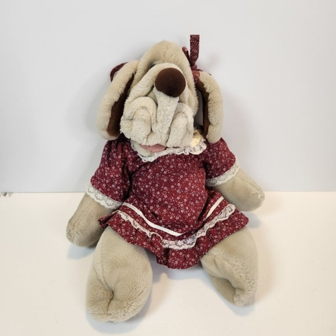 Ganzbros Heritage Collection Dress Wrinkles Dog Plush Hand Etsy