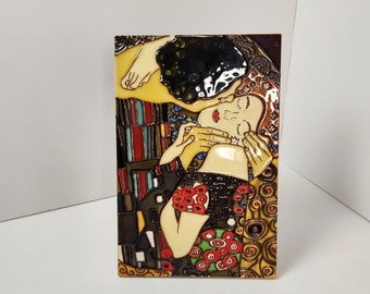 Gustav Klimt The Kiss Resin Fine Art Tile Wall Artwork Home Decor abstract