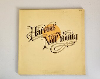 Neil Young Harvest Vinyl Record Disc EX Cover VG+ Cinram Pressing 1980s Vintage