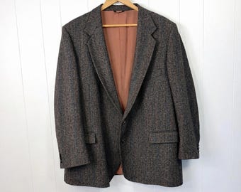 Vintage Men’s Wool Blazer Sport Coat Jacket Gray Size 46R Academia Menswear