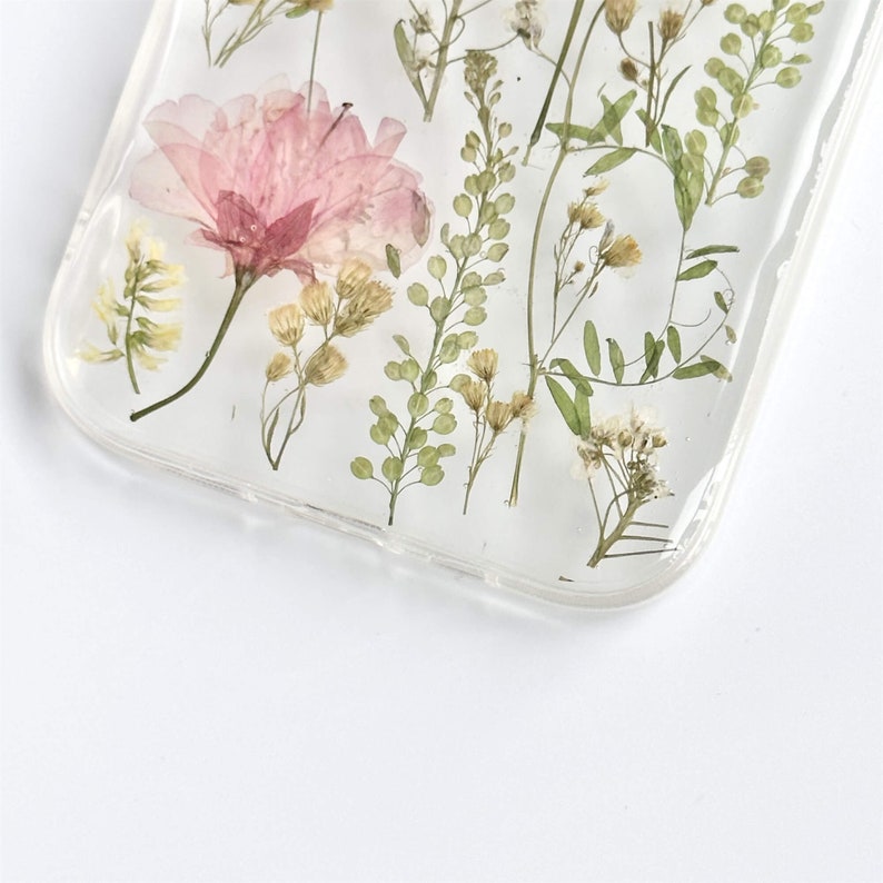 Pressed Pink Flower Phone Case iPhone 15 14 13 12 11 Pro Max Etsy