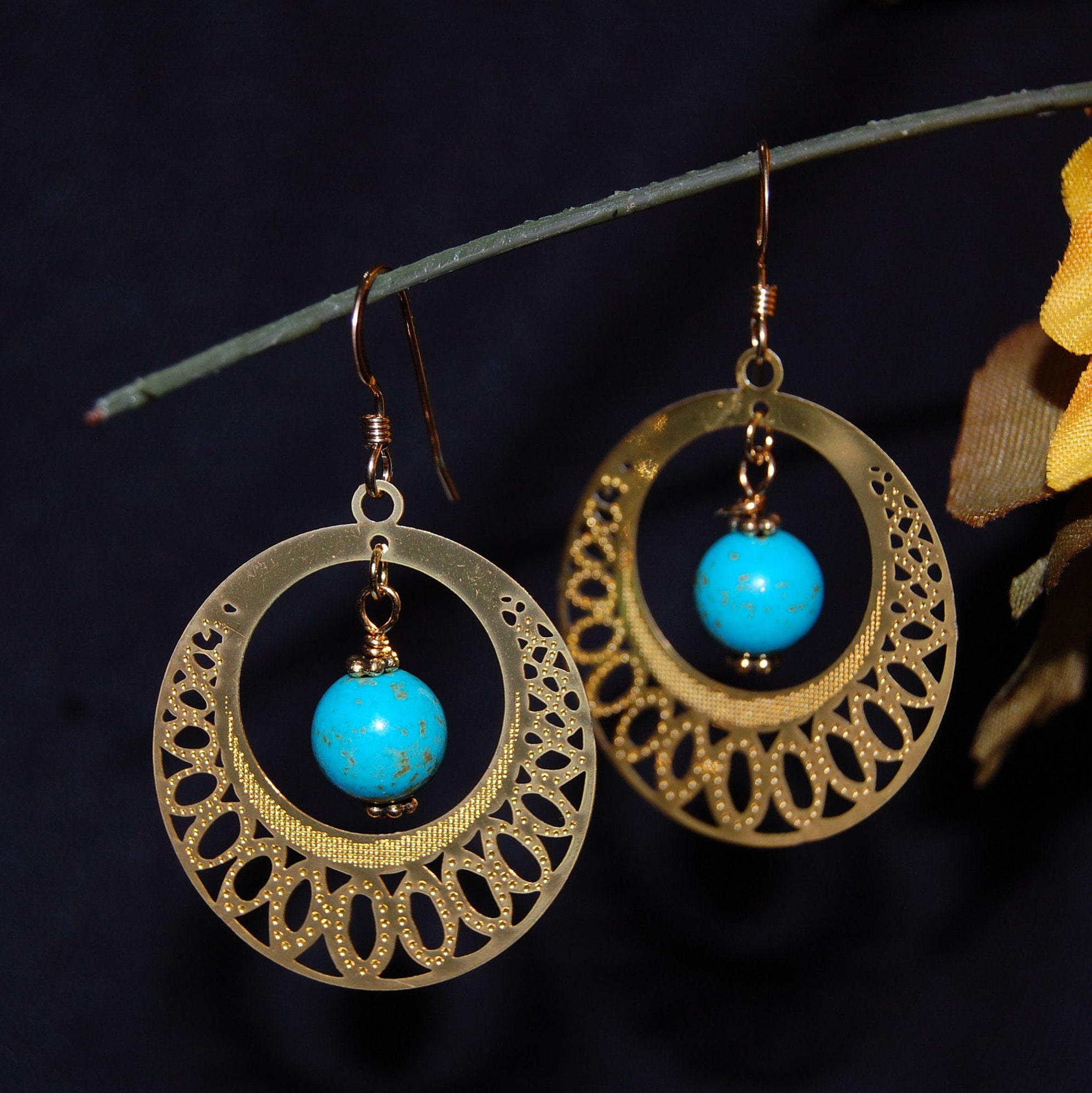 Handmade 14K Gold Filled Jasper, Sodalite, and Magnesite Earrings — Veritas Artistry