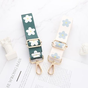 Premium bag strap bag strap webbing shoulder strap flowers patterned camera bag strap bag strap crossbody bag fabric bag strap image 3