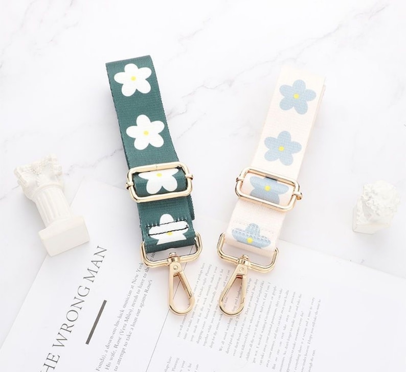 Premium bag strap bag strap webbing shoulder strap flowers patterned camera bag strap bag strap crossbody bag fabric bag strap image 3