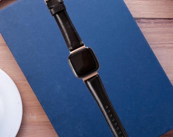 Fitbit Versa 4/3/Sense 2 Watch Band Custom Christmas Gift Men & Women Bracelet Sport Personalised Genuine Leather Band Christmas Gift S M L