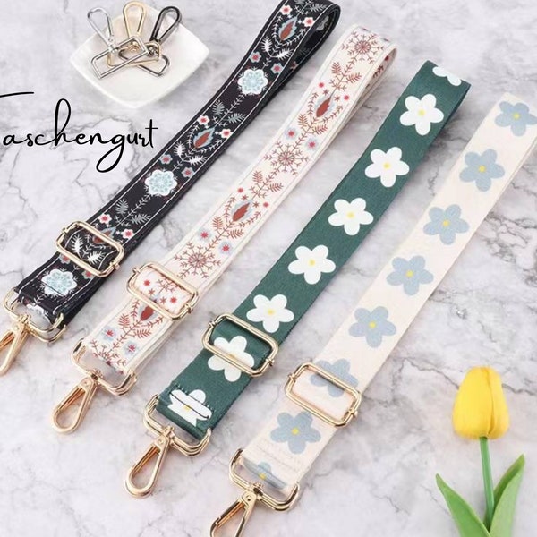 Premium bag strap bag strap webbing shoulder strap flowers patterned camera bag strap bag strap crossbody bag fabric bag strap