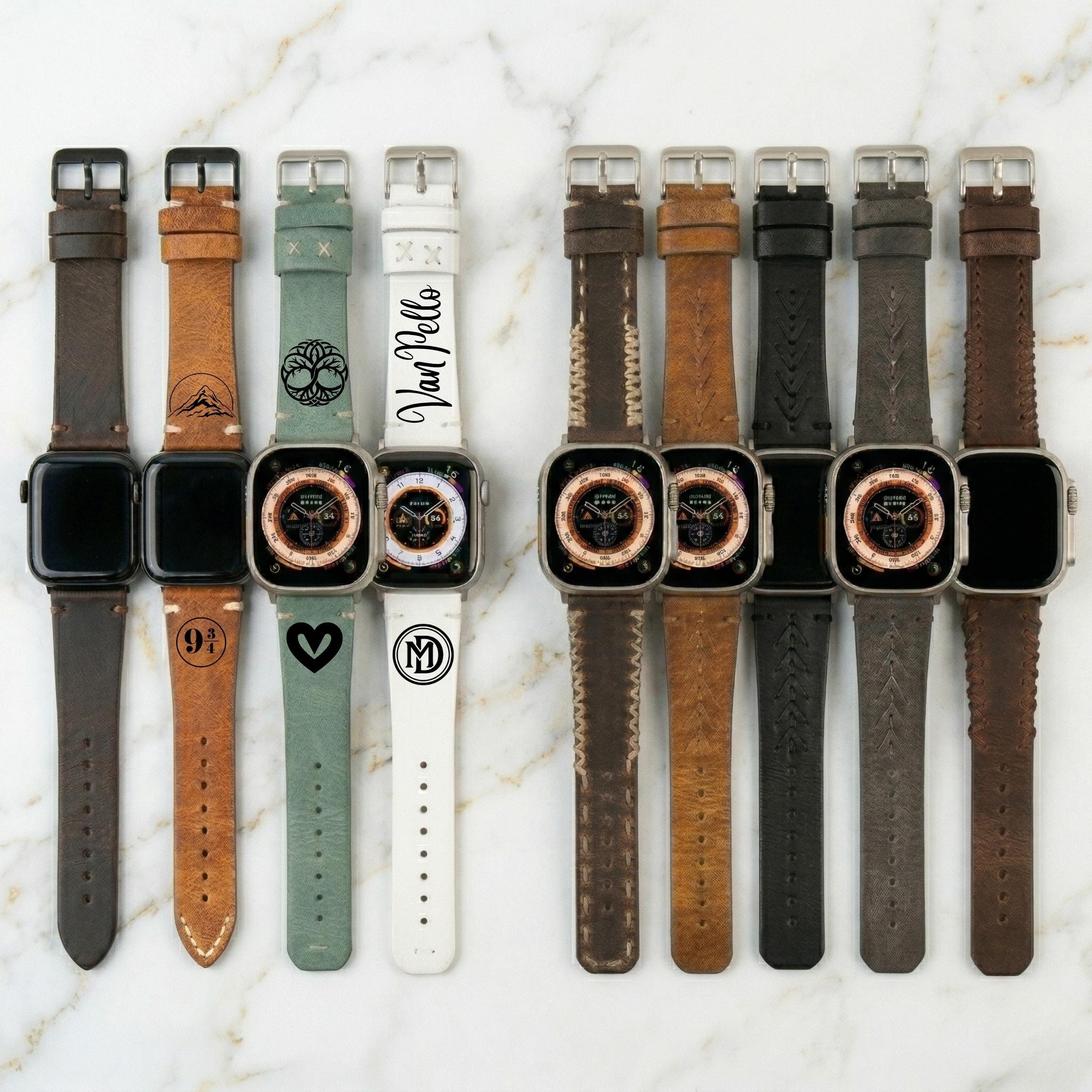 Personalized Apple Watch Band Leather,custom Iwatch Strap 
