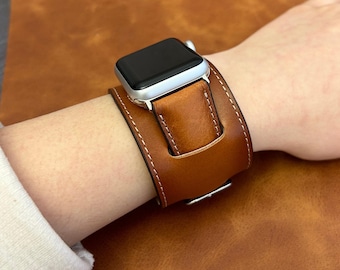 Apple Watch Band for Series 10 / Ultra/SE/9-1 Custom Christmas Gift Men & Women Bracelet Sport Personalised genuine Leather Band