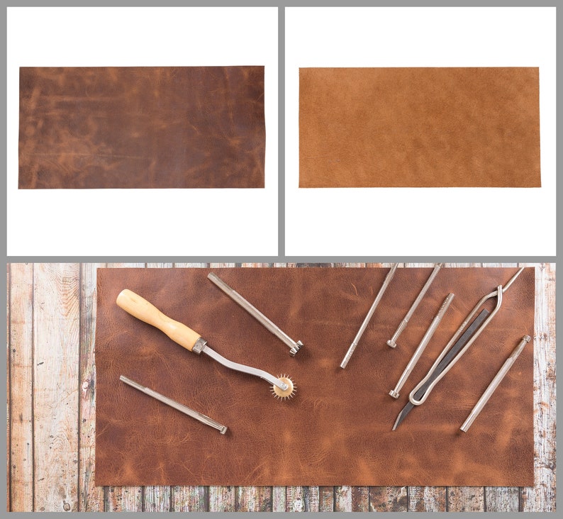 Leather Pieces for Crafting Vintage Genuine Leather Precut Etsy