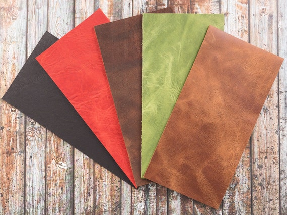 Leather Pieces for Crafting Vintage Genuine Leather Precut DIY