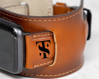 Pulseira personalizada para Fitbit Versa 4 / Versa 3 / Sense 2 Pulseiras personalizadas de couro genuíno Pulseiras de relógio masculinas e femininas Pulseiras de smartwatch Pulseiras de presente