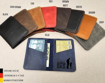Christmas gift Elegant and practical card holder made of genuine leather Genuine leather card slots Gift for him Best perfect idea