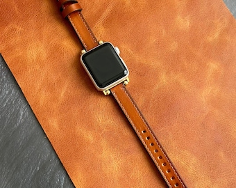 Apple Watch Band for Series 10 / Ultra/SE/9-1 Custom Christmas Gift Men & Women Bracelet Sport Personalised genuine Leather Band