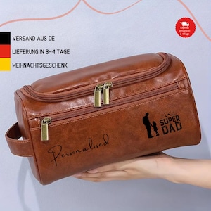 Weihnachtsgeschenk Leder Kulturbeutel Personalisiertes Dopp Kit Handgefertigt Make-up Organizer Reise Tasche Hochzeit Perfekte Gift Idee
