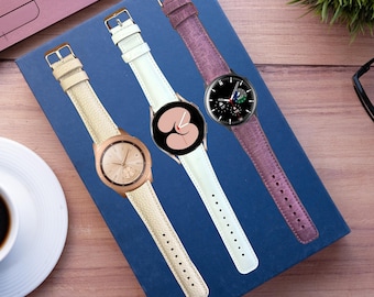 Personalizado Samsung Galaxy 4 5 6 7 Smart Active 2 Regalo de Navidad personalizado Hombres y mujeres Pulsera Deporte Banda de cuero genuino Regalo de Navidad