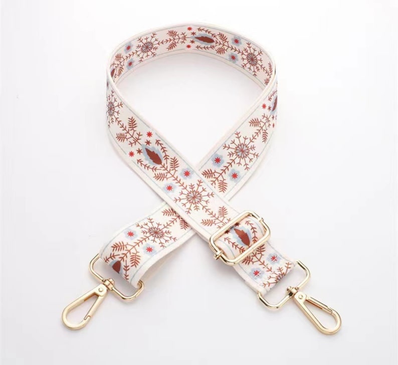Premium bag strap bag strap webbing shoulder strap flowers patterned camera bag strap bag strap crossbody bag fabric bag strap image 8