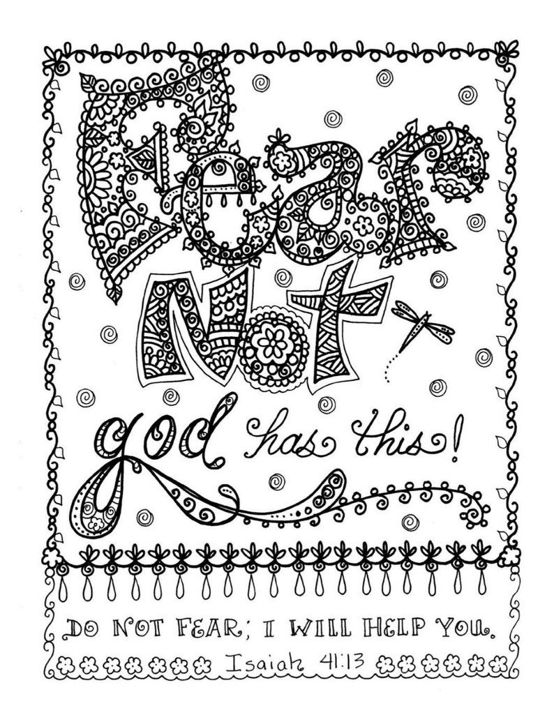 Bible Verse Coloring 105 Pages Digital Download Adult Church Sunday