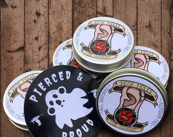 Stretched Ear Deodorant, Conditioning Cream | Tunnels Plugs Body Jewelry Care| Stretched Ear Balm/ Lubricant- For Plugs, Tunnels, Gauges