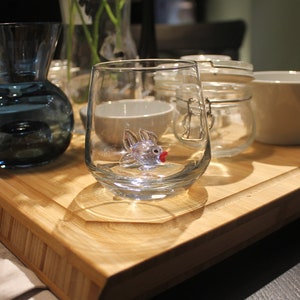 BEST SELLER: Handmade Fish Glass, Cute Fish Glass, Handmade Glassware, Water Cups, Hand Blown Drinking Glasses, Fish Glass Cup