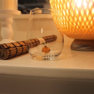 Handgemachte Borosilikatglas Kürbis Tasse, mundgeblasene Glaswaren