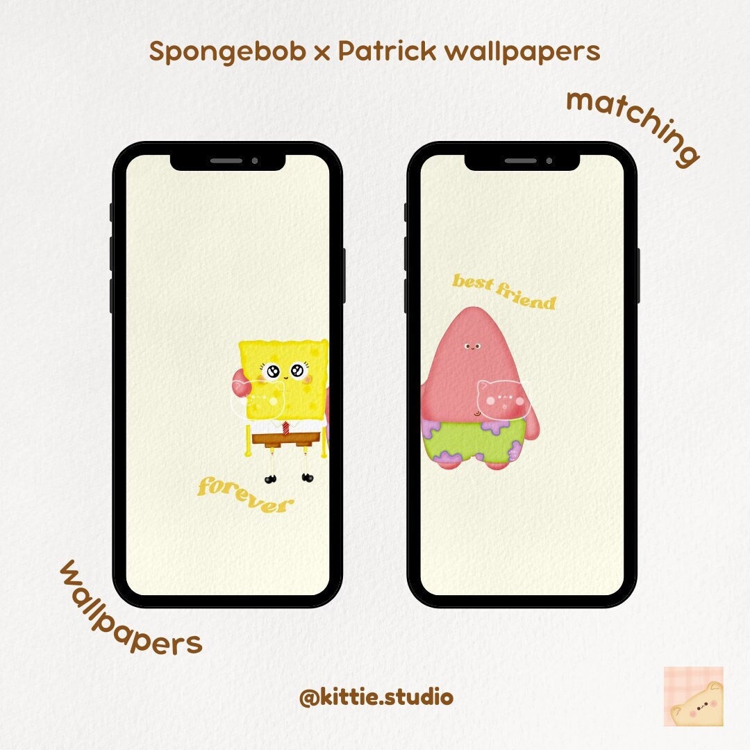 Cute Digital Wallpaper Spongebob and Patrick for Android and - Etsy Cute Digital Wallpaper Spongebob and Patrick for Android and - Etsy