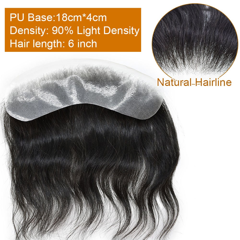 PUNRU HAIR Toupee For Men Real Human Hair Piece Lace Front
