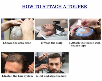 Sistema Di Capelli Dell'uomo Tutti I Capelli Di Remy Indiani Di V Di Ciclo Completo Super Sottile PU Toupee - Cina Sistemi Per Capelli Uomo E Toupee Prezzo - Foto 13