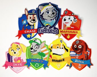 Application Cartoon Classic Paw Patrol Everest Cosplay Badge Embroidered Iron or Sewn-On Applique Patch 2-Pack Gift Set Application Cartoon Classic Paw Patrol Everest Cosplay Badge Embroidered Iron or Sewn-On Applique Patch 2-Pack Gift Set
