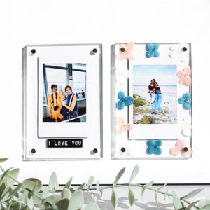 Mini Personalised Photo Frame ⎮ Birthday Gift ⎮ Personalised Gifts ⎮ Personalised Photo Frame ⎮ Floral Instax Print Frame ⎮ Photo Frame Gift