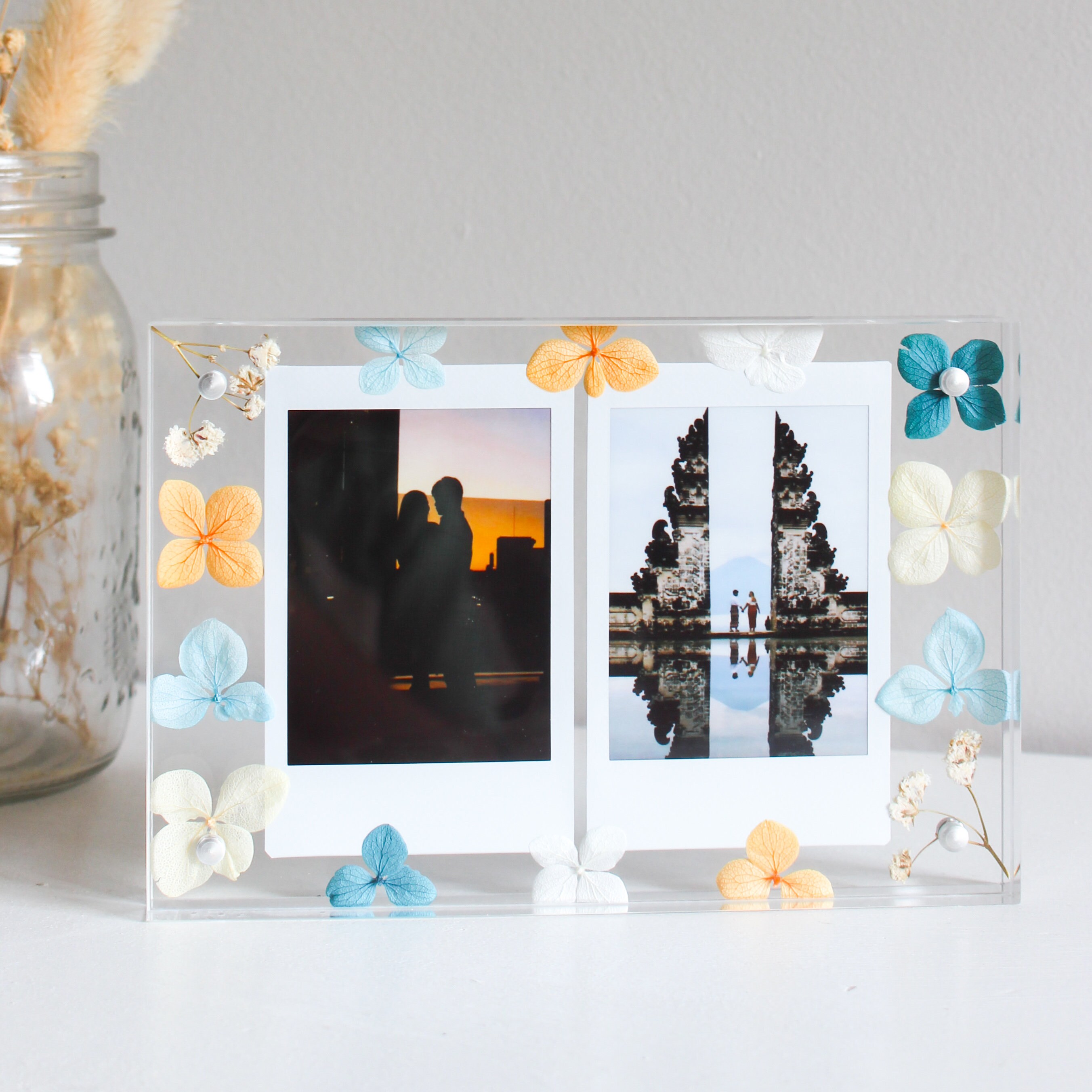 Personalised Flower Double Photo Frame ⎮ Personalised Gifts ...