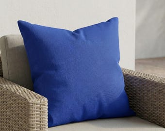 Royal Blue Outdoor Kissenbezug, 100% Olefin, wasserfest, lichtbeständig, schnell trocknend