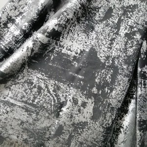 Luxury Silver Pattern Velvet Fabric, Upholstery Gray Jacquard Print Fabric By Yard, Decorative Fabric By the Meter, Pillow Furniture Sofa