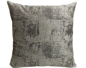 White and Gray Throw Pillow Cover, Velvet Decorative Pillows for Living Room, Soft Designer Pillowcases, Luxury Gray Pattern Cushion Case