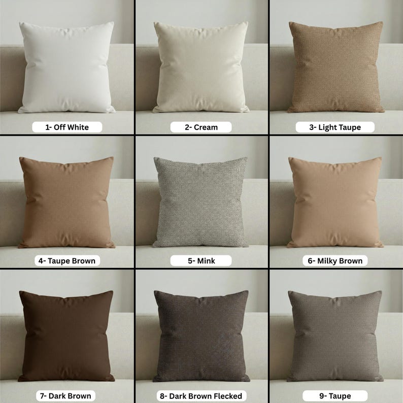 Linen Throw Pillow Cover with Piping – 46 Colors Available image 11