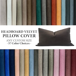 Custom Color Velvet Pillow Cover, Extra Long Lumbar Pillow, Headboard Pillow, Custom Body Pillow, Large Cushions, Long Couch Throw Pillows